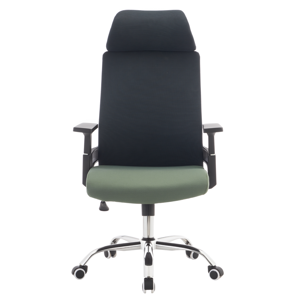 Kancelárske kreslo, tmavosivá/zelená/chróm, nosnosť 150 kg, HOLGER