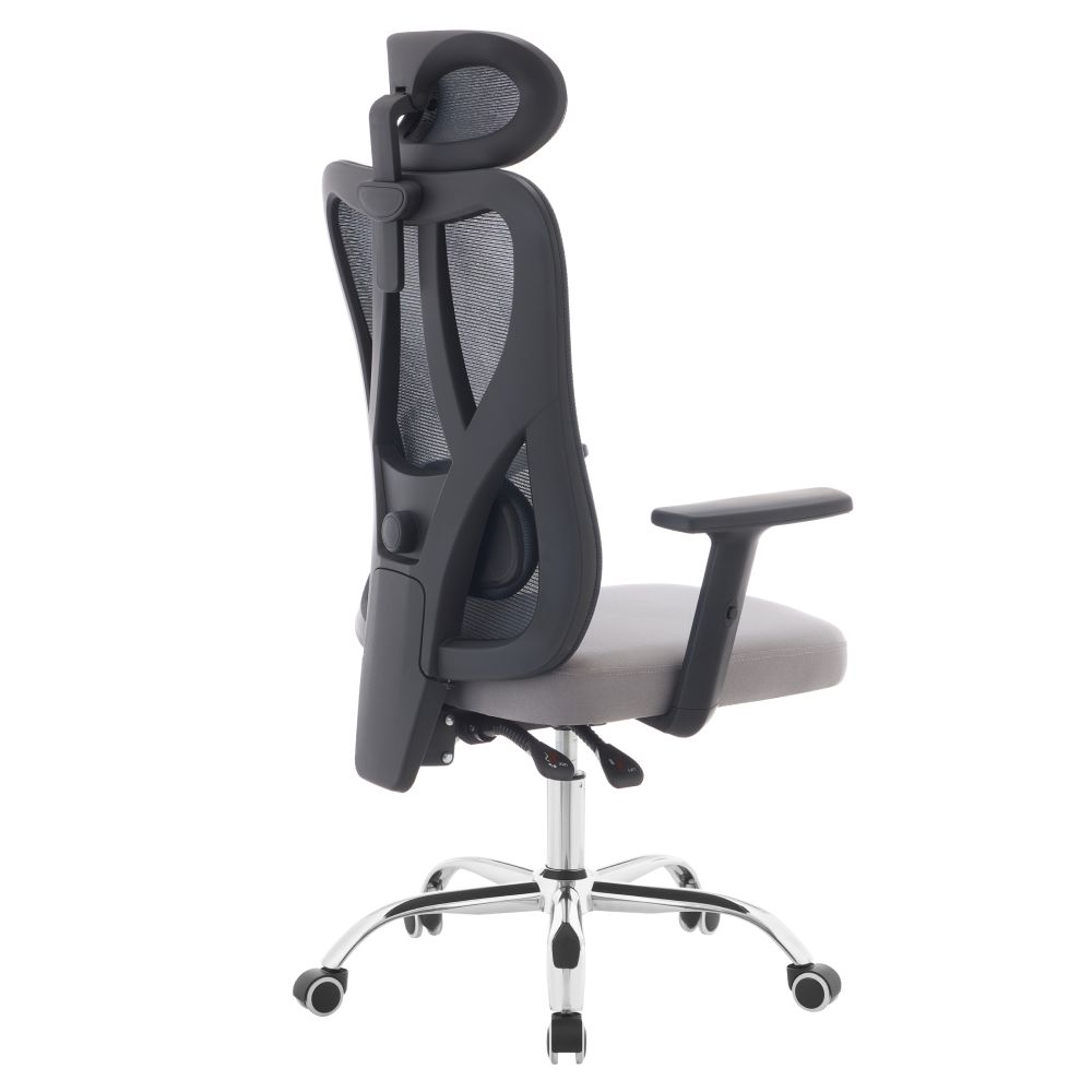 Kancelárske kreslo, tmavosivá/svetlosivá/chróm, nosnosť 150 kg, ADEMIR