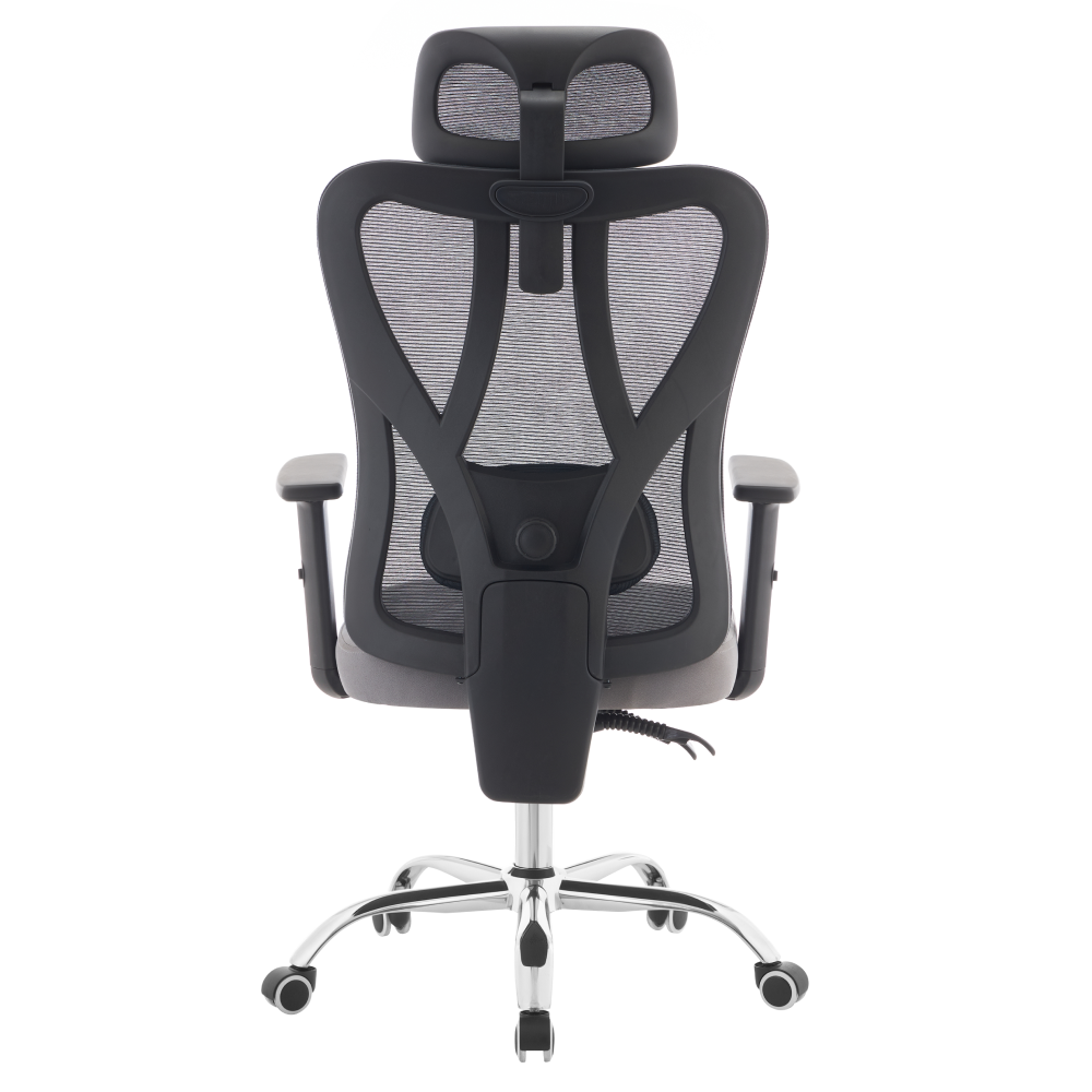 Kancelárske kreslo, tmavosivá/svetlosivá/chróm, nosnosť 150 kg, ADEMIR