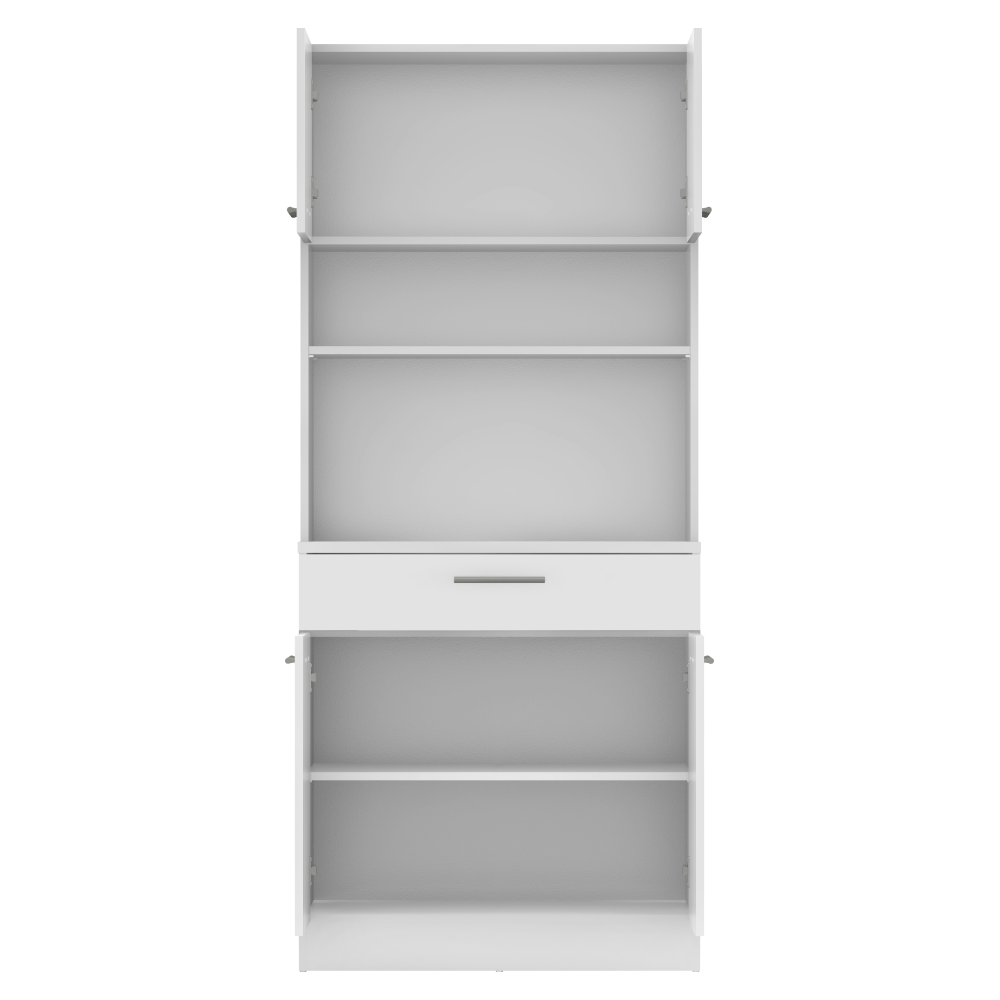 Négyajtós szekrény, fehér, DOMIS NEW Négyajtós szekrény, fehér, DOMIS NEW