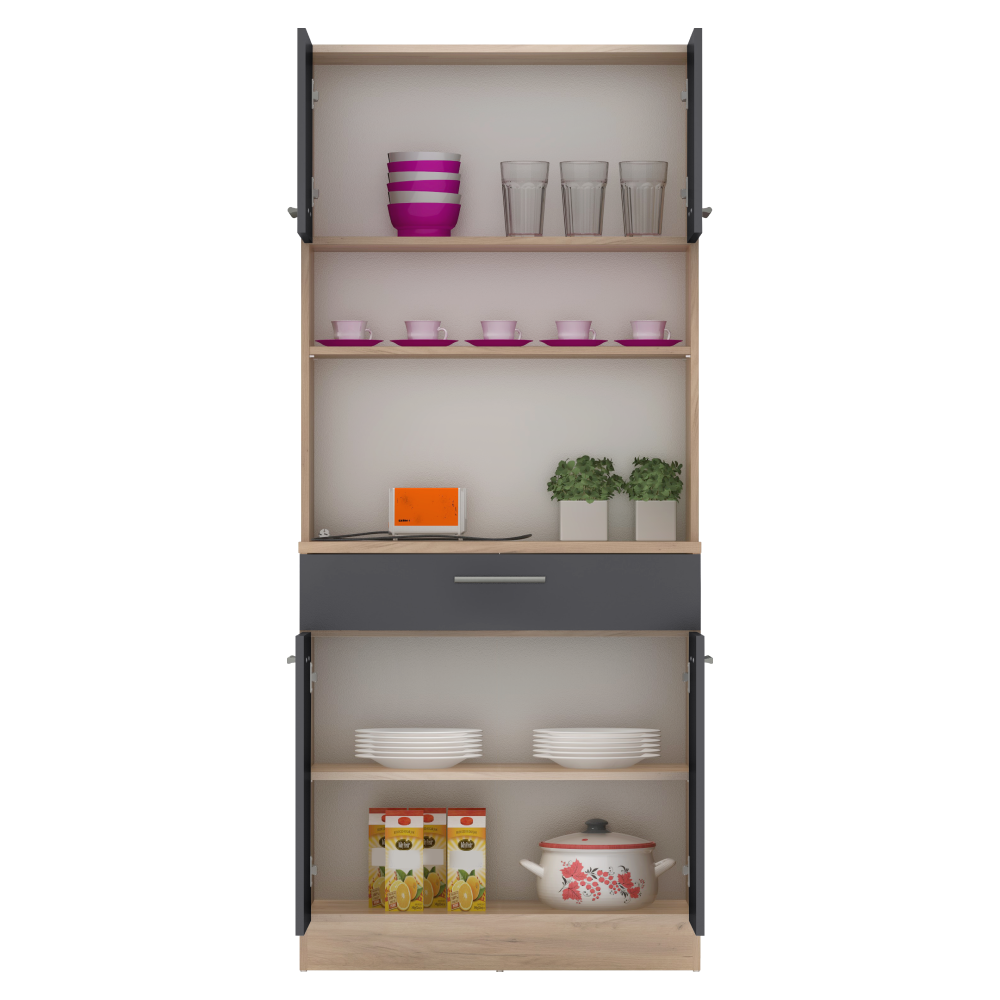 Négyajtós szekrény, artisan tölgy/grafit, DOMIS NEW Négyajtós szekrény, artisan tölgy/grafit, DOMIS NEW