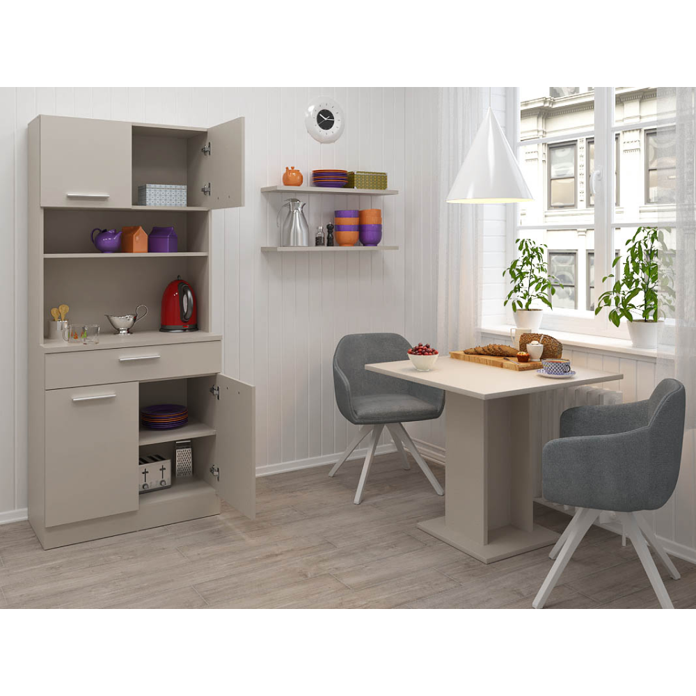 Négyajtós szekrény, kasmír, DOMIS NEW