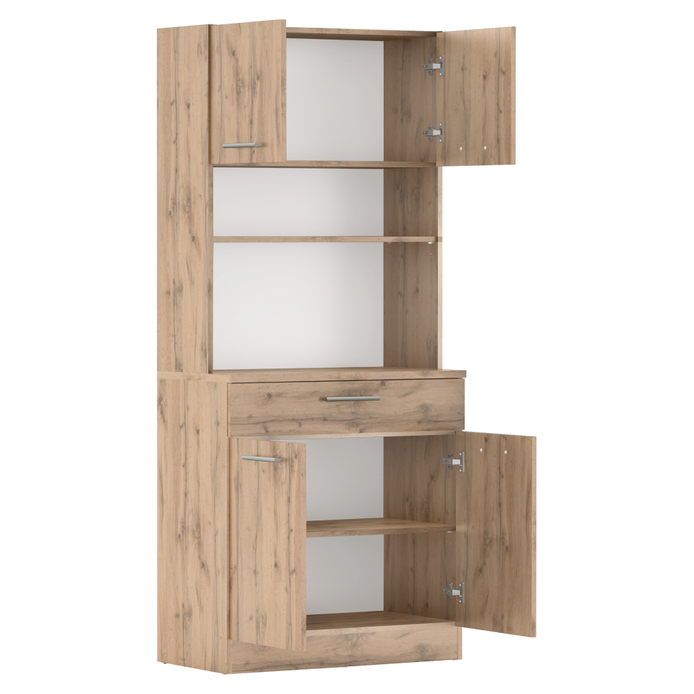 Négyajtós szekrény, wotan tölgy, DOMIS NEW