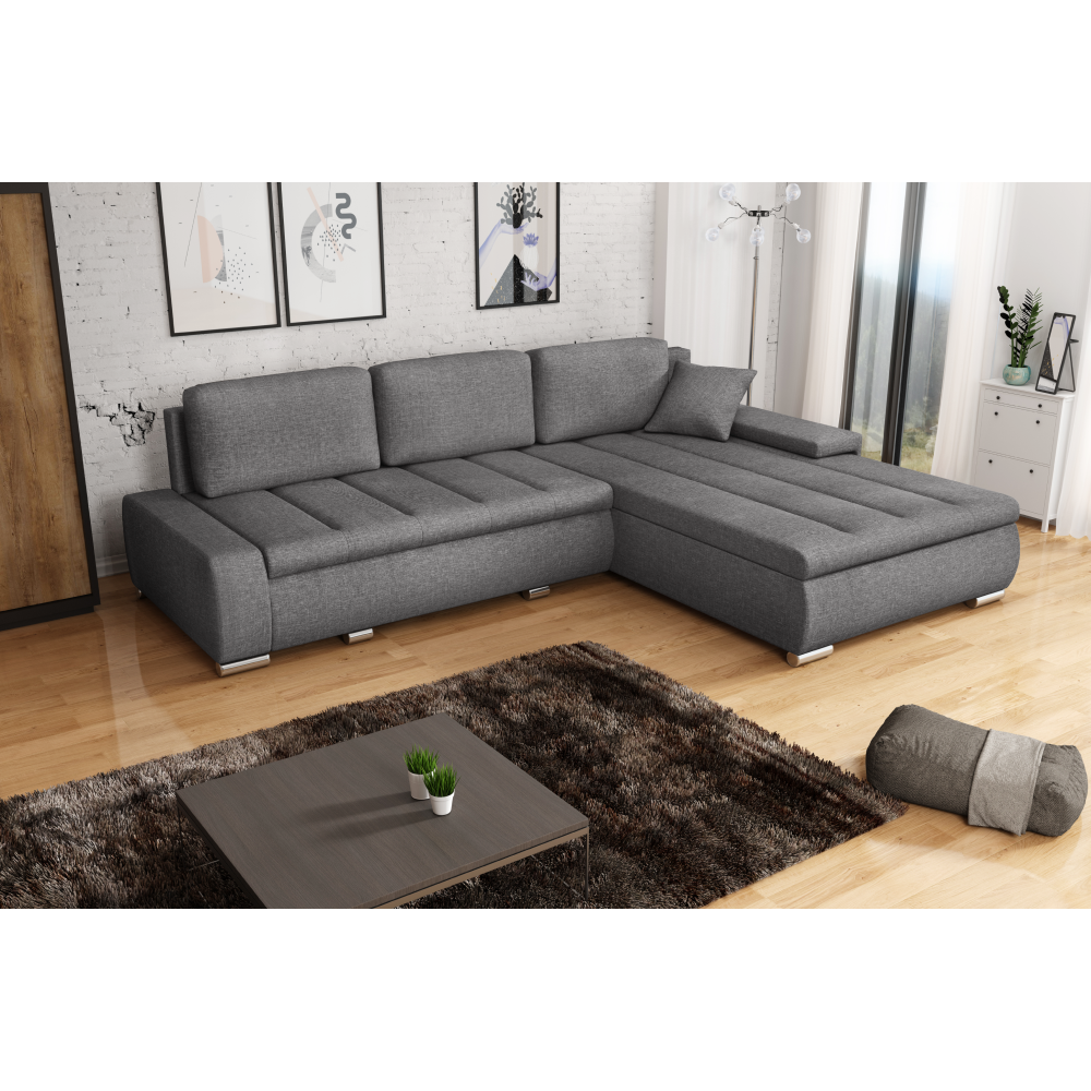 Univerzálna sedacia súprava, sivá, TOSCANIA