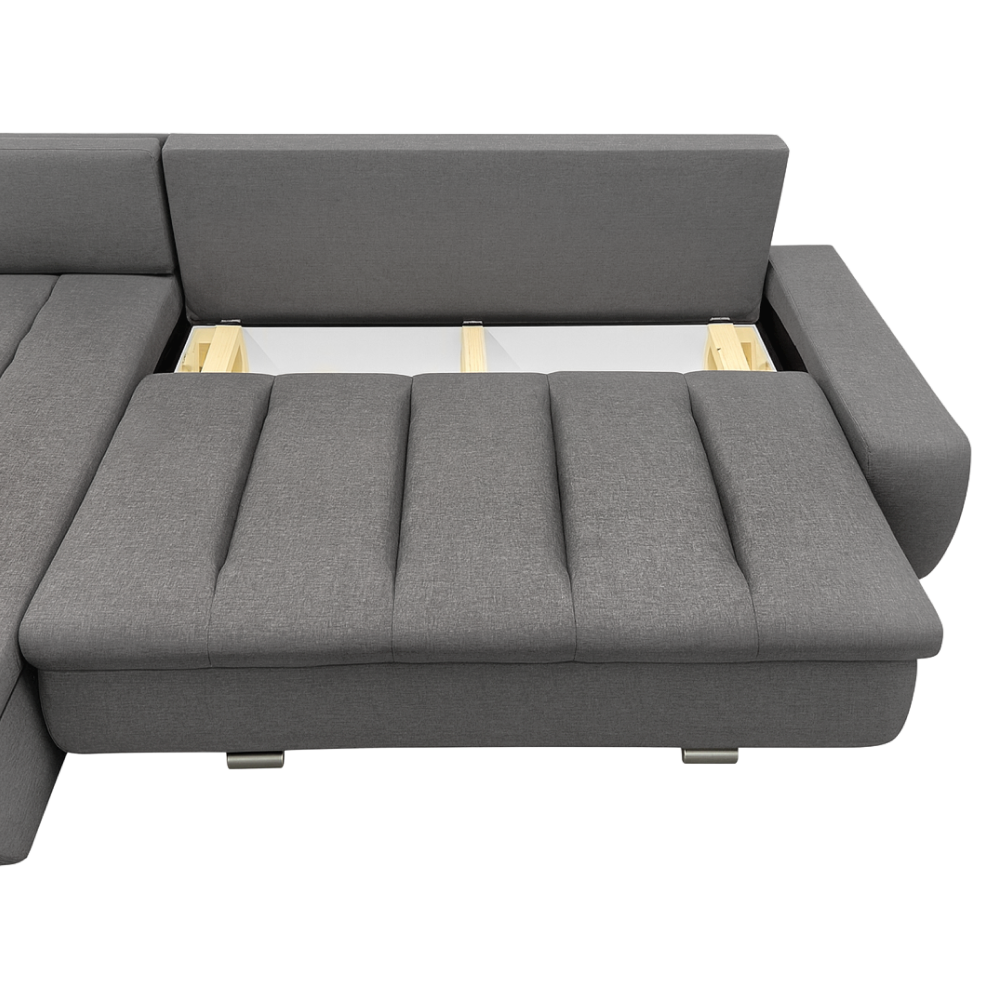 Univerzálna sedacia súprava, sivá, TOSCANIA