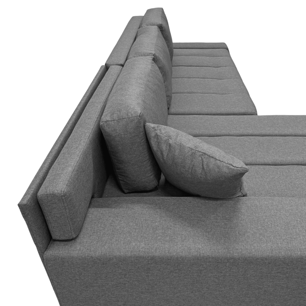 Univerzálna sedacia súprava, sivá, TOSCANIA