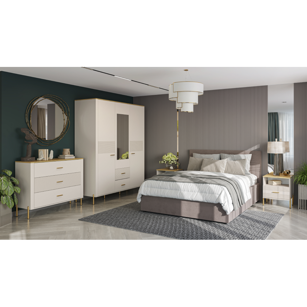 TV stolík, kašmír/dub kamenný, RUNOL 2D1S