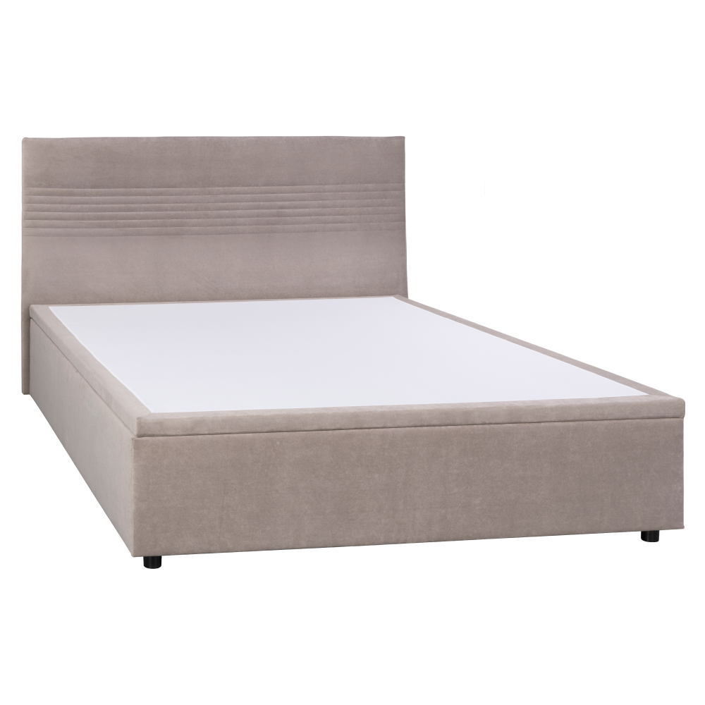 Posteľ s úložným priestorom, 160x200, béžová, RUNOL