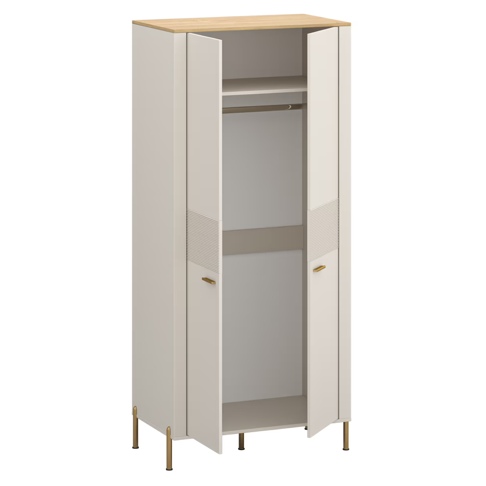 Skriňa, kašmír/dub kamenný, RUNOL 2D