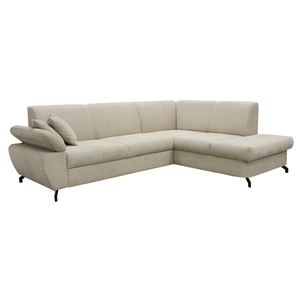 Sedací souprava, pravá, béžová, COHEN ROH