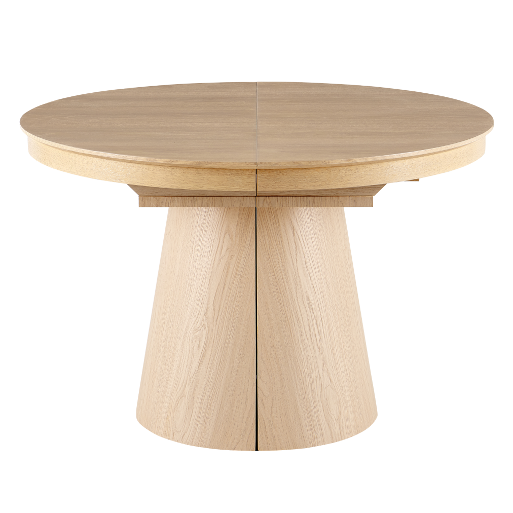 Jedálenský stôl, rozkladací, svetlý dub, 115-150-185x75 cm, NANET