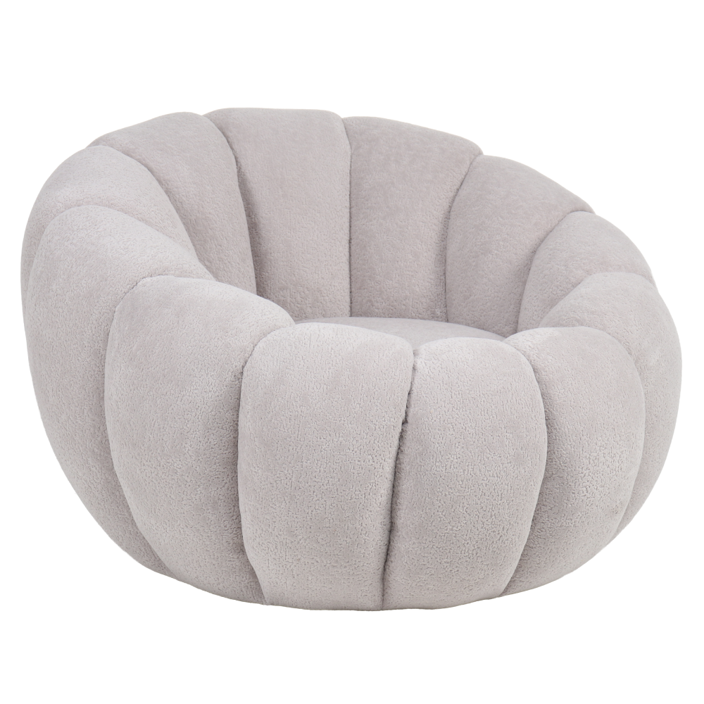 Luxusní křeslo, světle šedá, TEKVIO