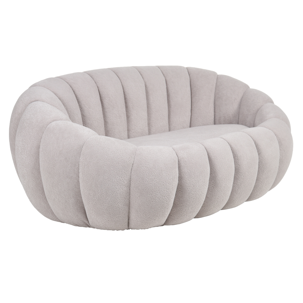 Luxusní 2-sed, světle šedá, TEKVIO