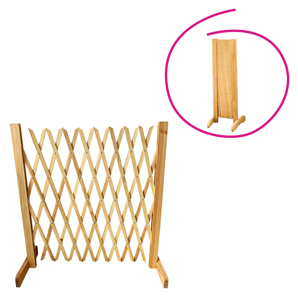 Mřížková zástěna, přírodní/dřevo, 150 cm, JENDA
