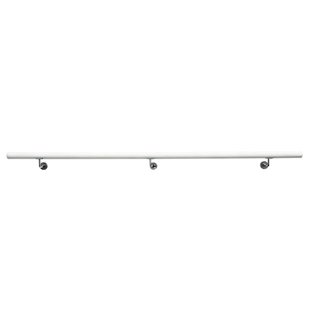 Madlo/zábradlie, masívne drevo, biela, 200 cm, MANEL TYP 2