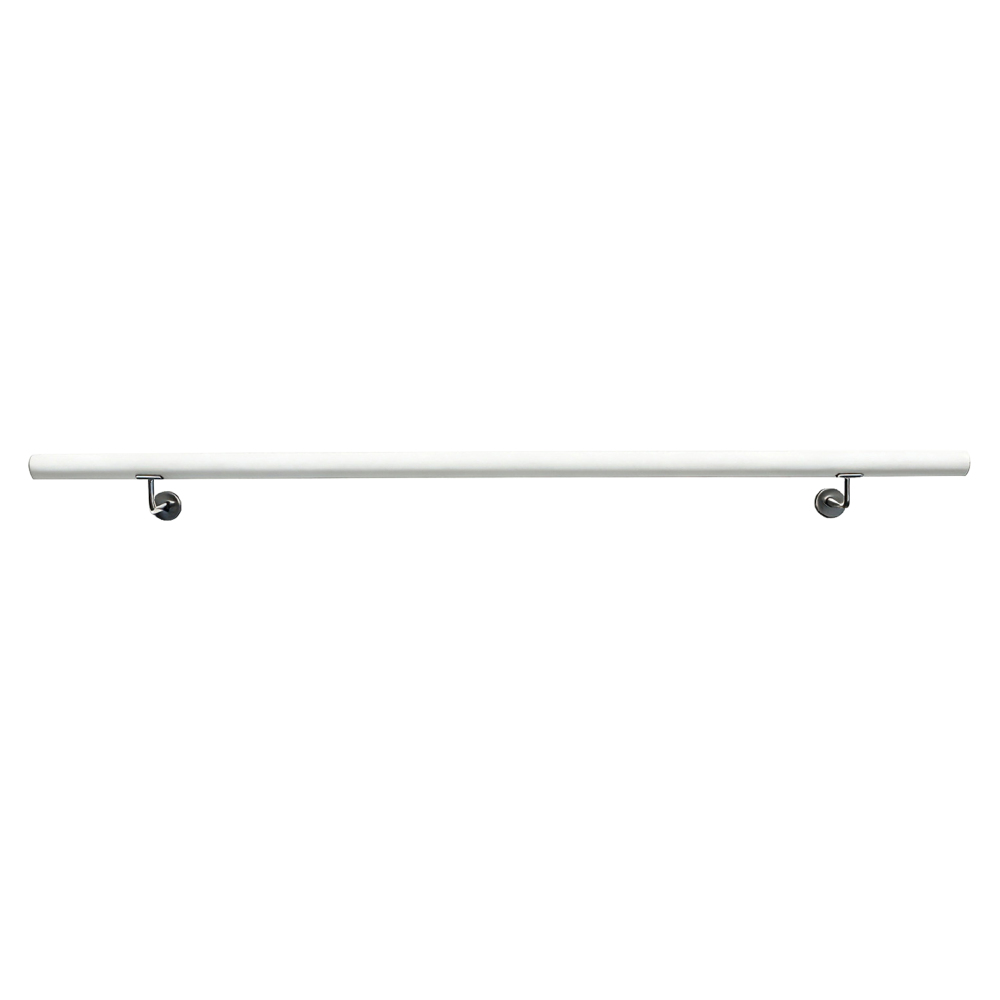 Madlo/zábradlie, masívne drevo, biela, 150 cm, MANEL TYP 3