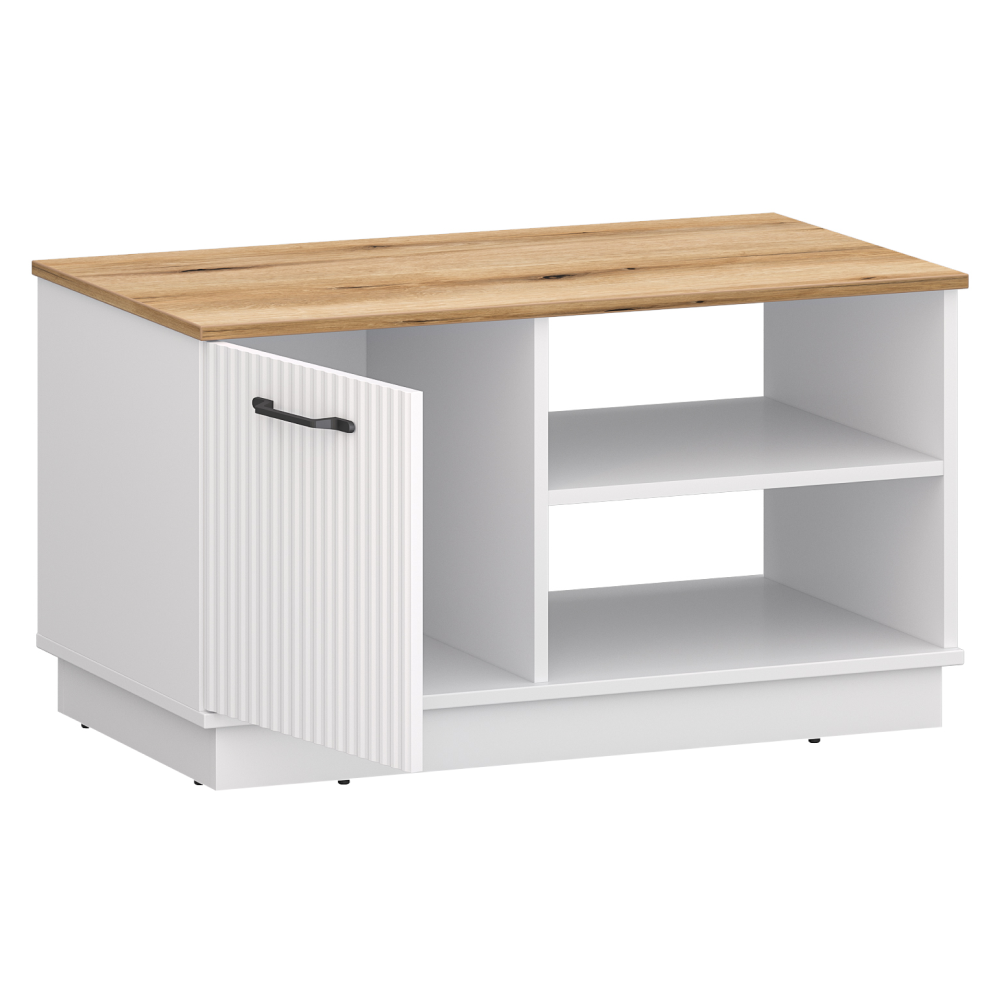 Konferenčný stolík, biela/dub evoke, VELIS 1D