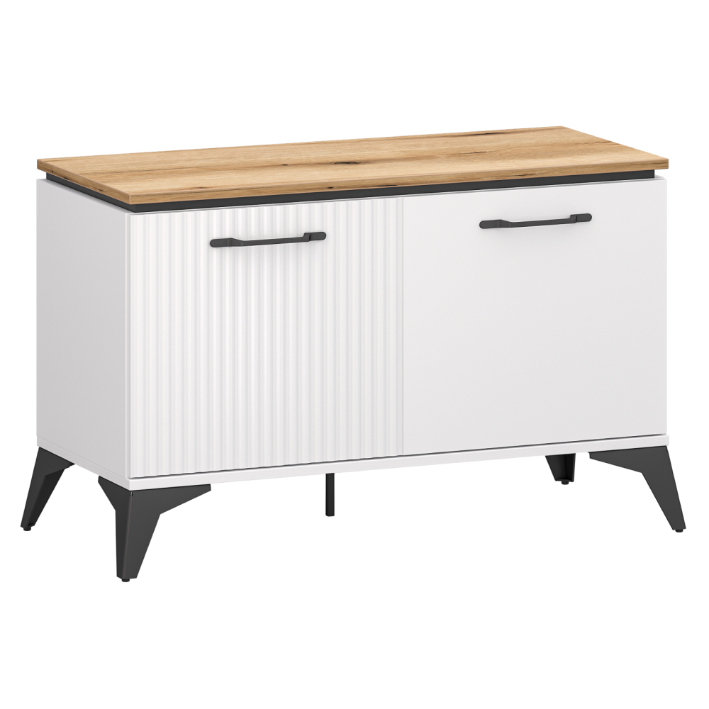 Botník, biela/dub evoke, VELIS 2D