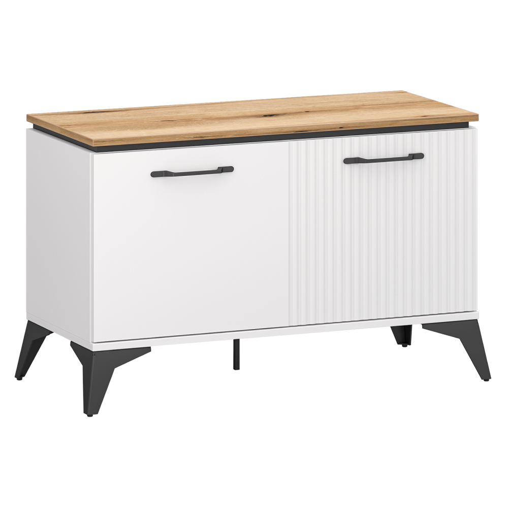 Botník, bílá/dub evoke, VELIS 2D