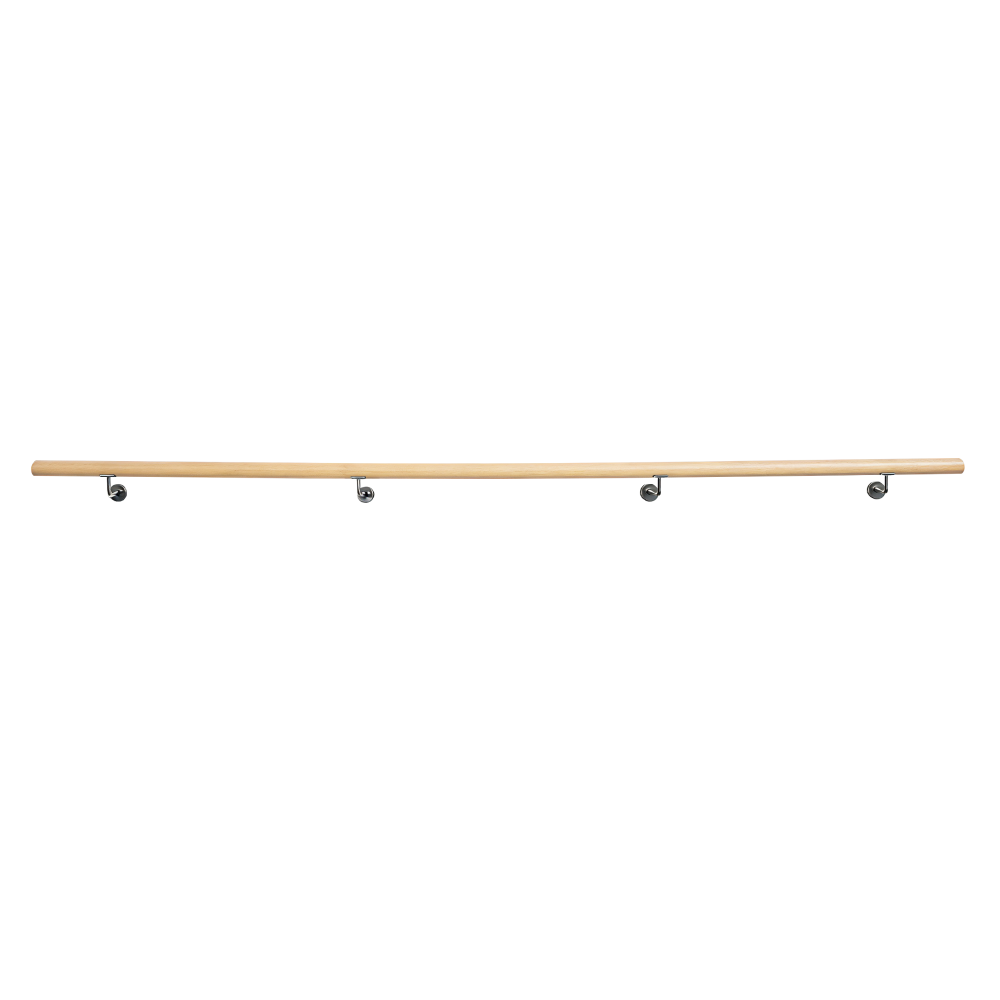 Madlo/zábradlie, masívne drevo, prírodná, 300 cm, MANEL TYP 5