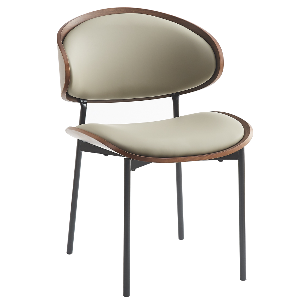 Jedálenská stolička, sivohnedá Taupe/orech/čierna, NURIA