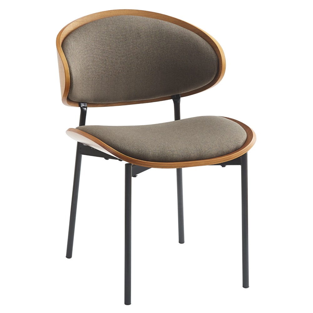 Jídelní židle, hnědá látka/jasan/černá, NURIA