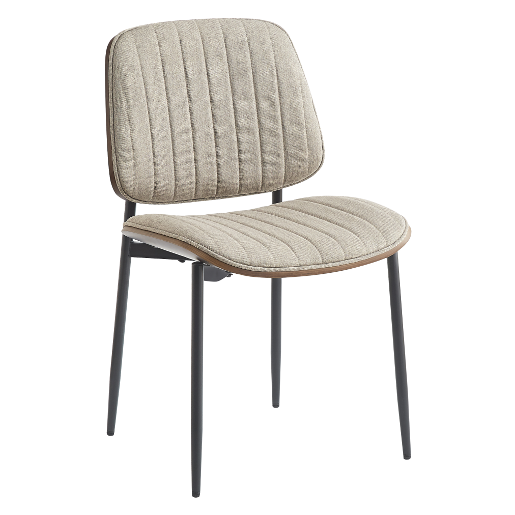 Jídelní židle, světle hnědá látka/ořech/černá, ATINA