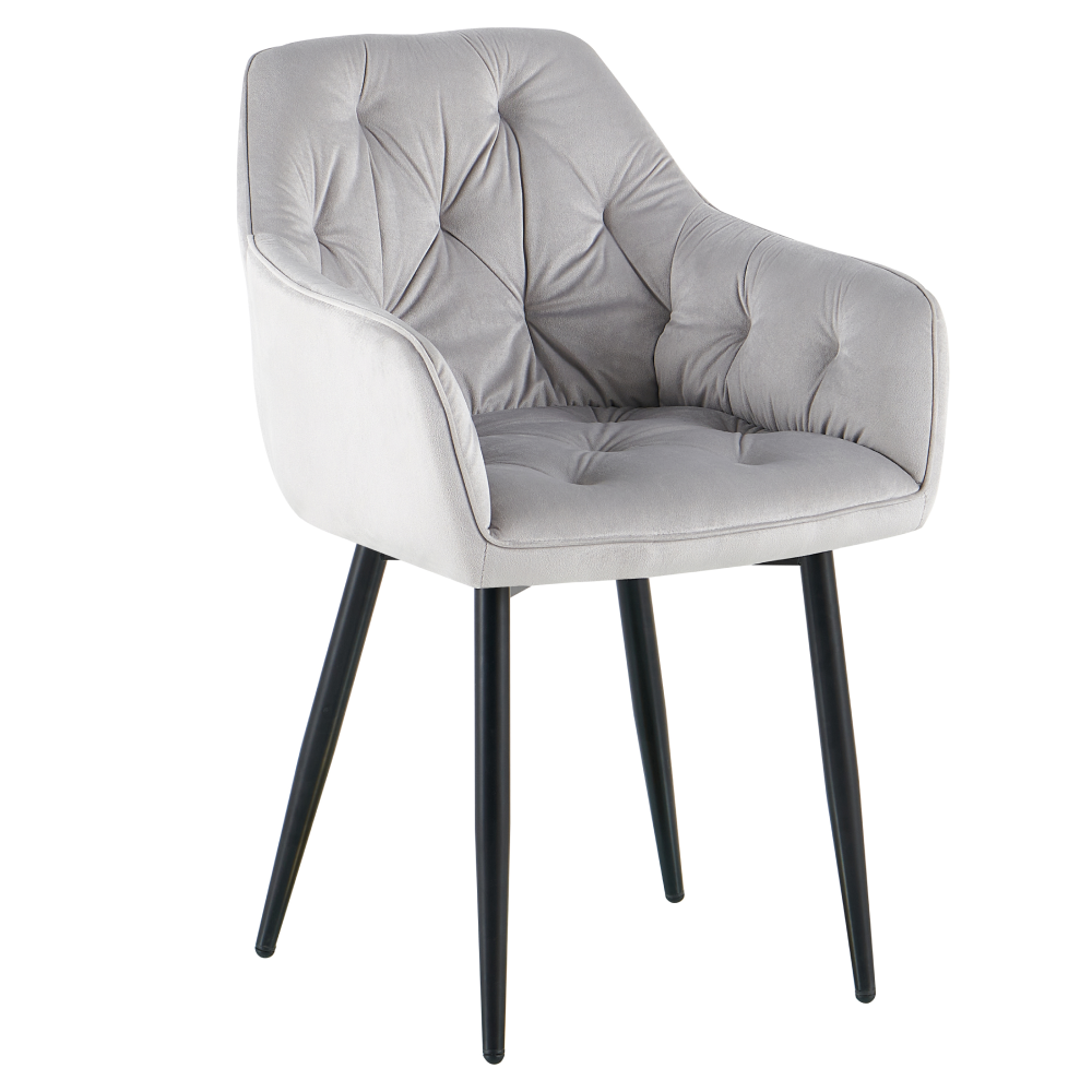 Designové křeslo, světlešedá Velvet  látka, FEDRIS 2 NEW