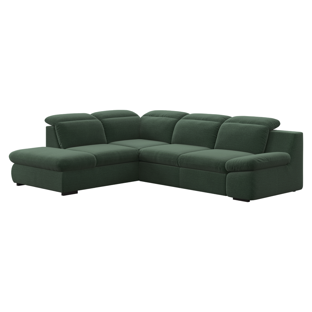 Rohová sedací souprava, zelená, levá, LORETA ROH