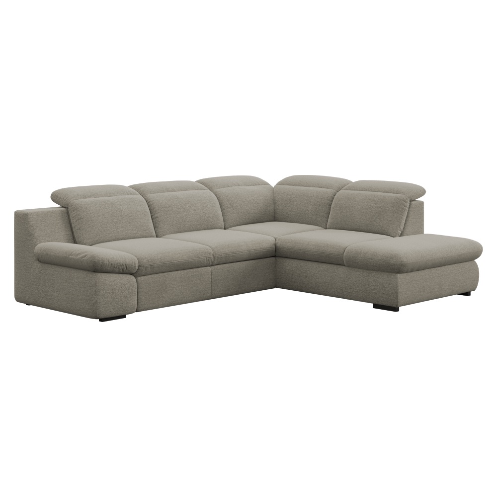 Rohová sedacia súprava, hnedosivá Taupe, pravá, LORETA ROH