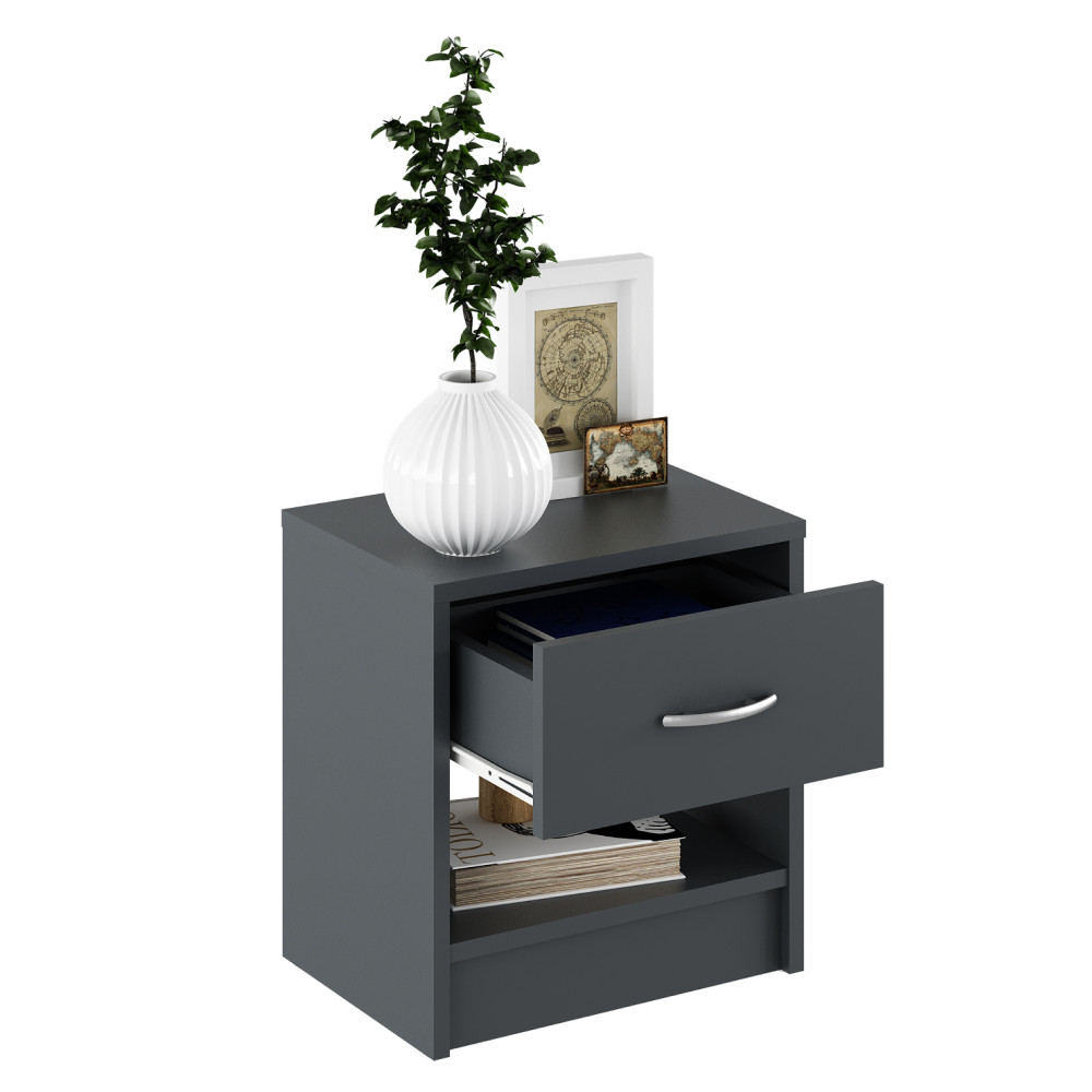 Nočný stolík, grafit, NEA 2 NEW