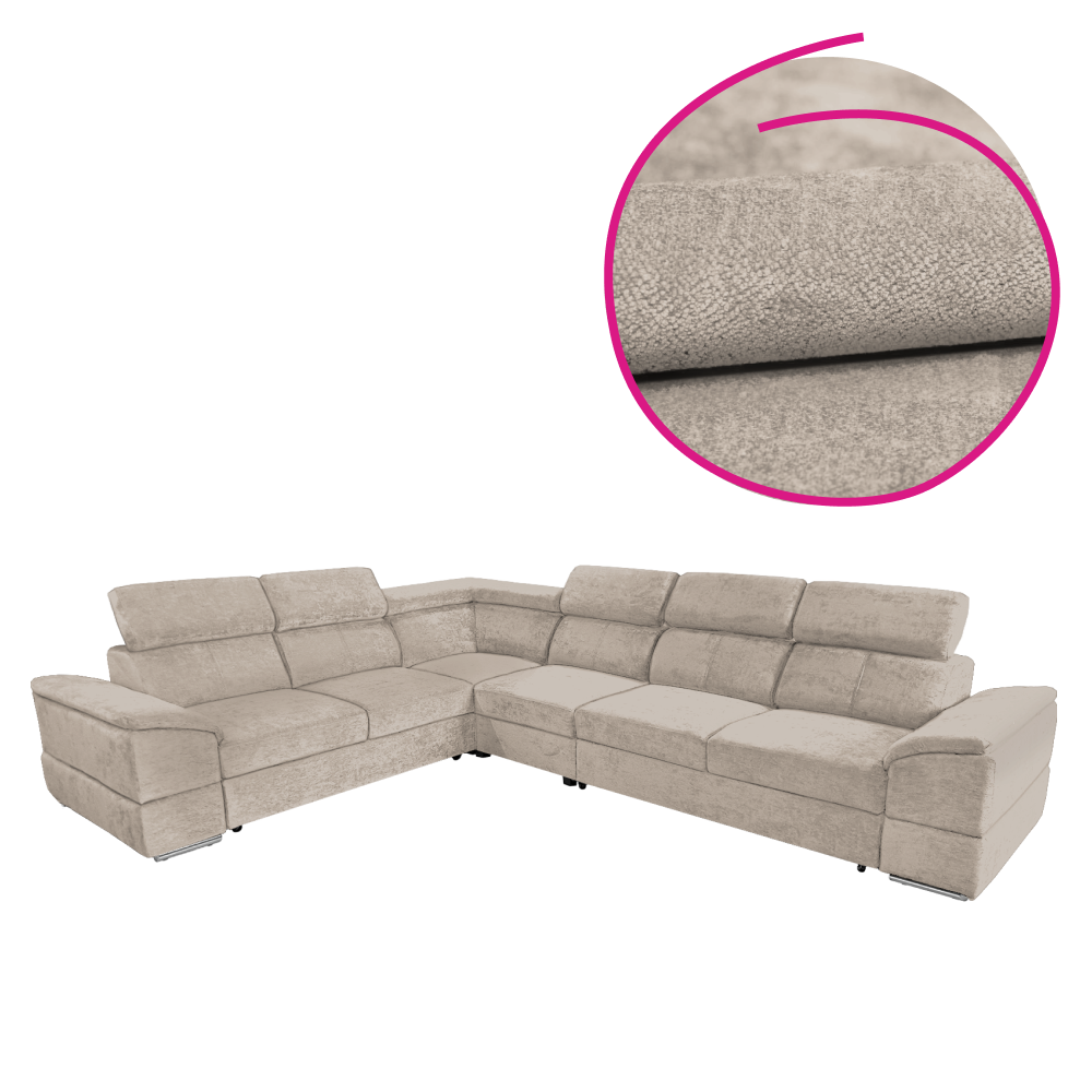 Sedacia súprava, béžová látka Sereno, SEGORIA LUX