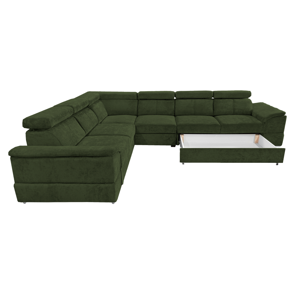 Sedacia súprava, tmavozelená látka Sereno, SEGORIA LUX