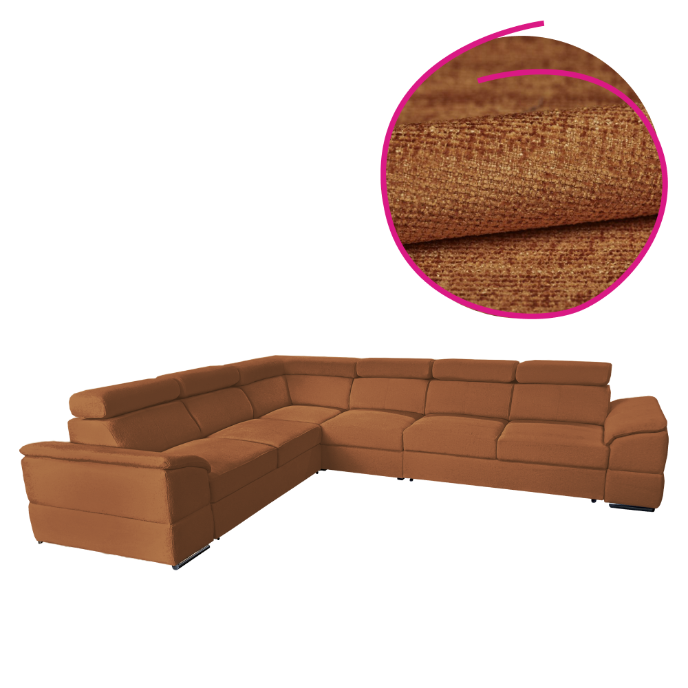 Sedací souprava, terakota látka Majestic, SEGORIA LUX