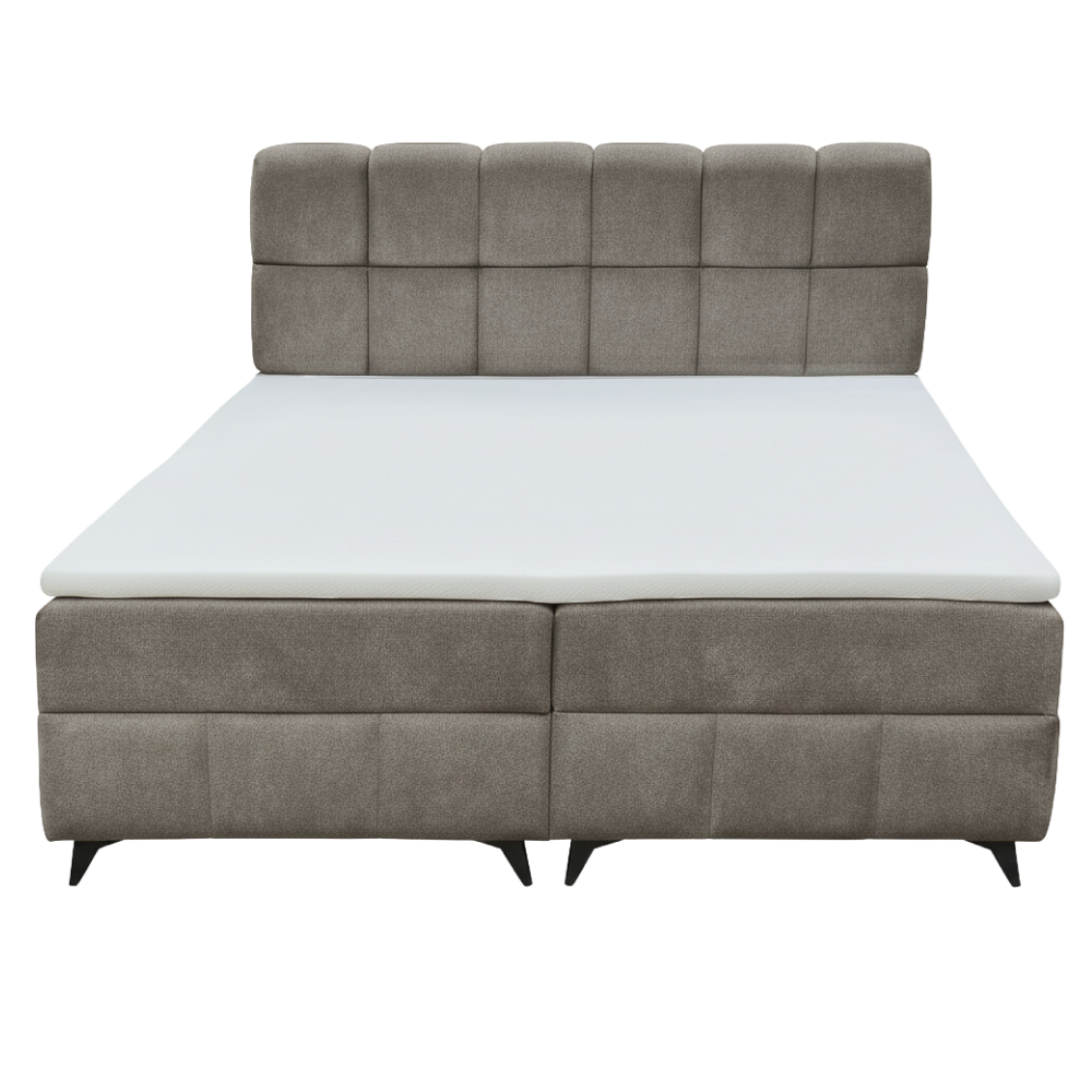 Boxspringová posteľ, 160x200, hnedosivá taupe, ALMA