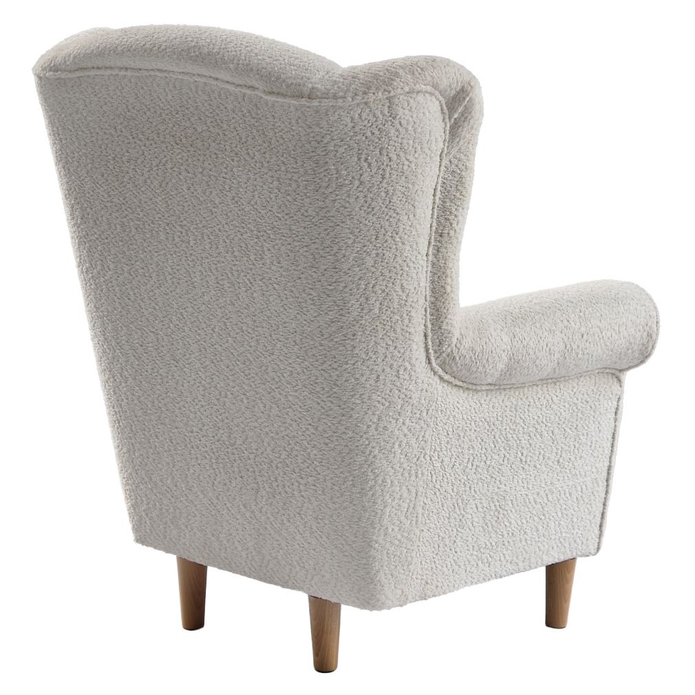 Kreslo ušiak, smotanová látka Coral, CHARLOT