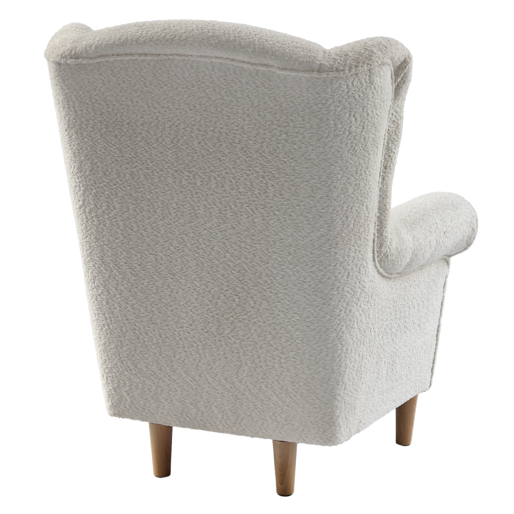 Kreslo ušiak, smotanová látka Coral, CHARLOT