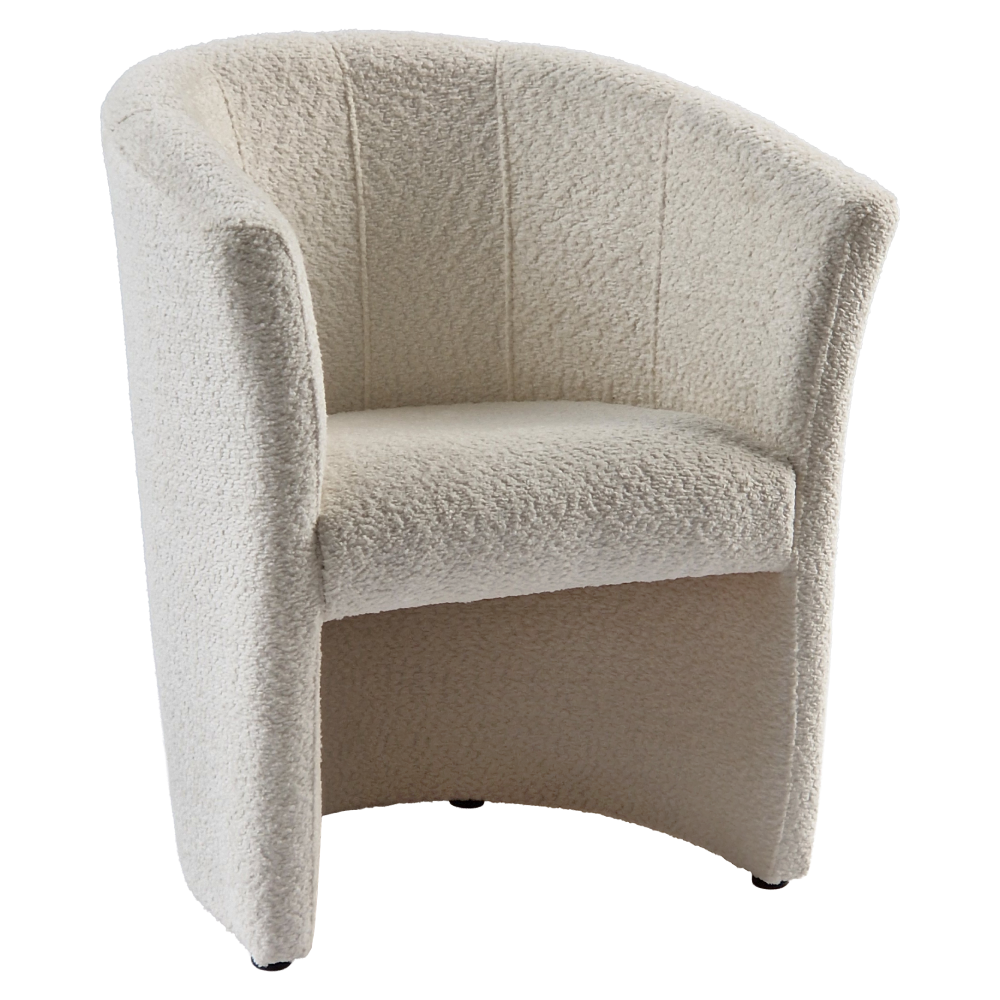 Klubové kreslo, smotanová látka Coral, CUBA