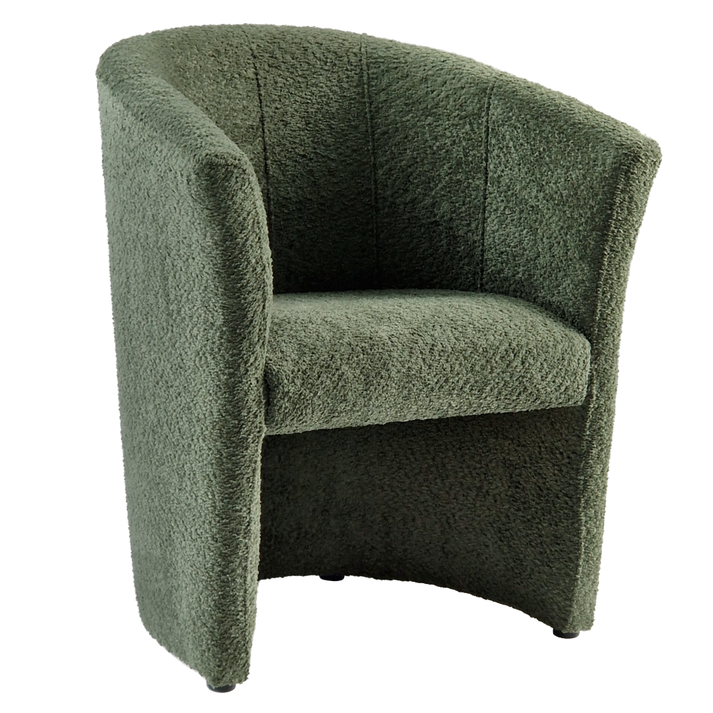 Klubové kreslo, zelená látka Coral, CUBA