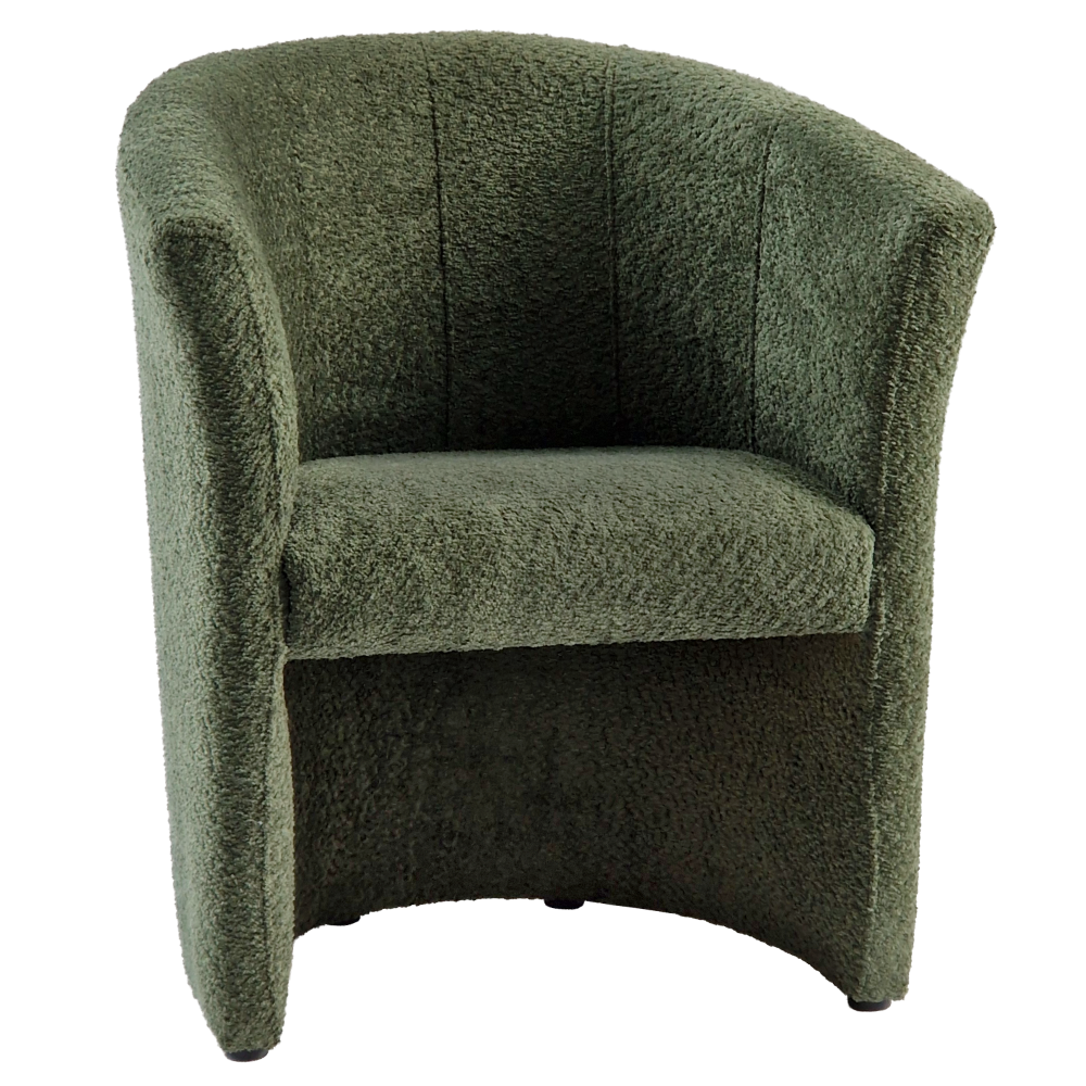 Klubové kreslo, zelená látka Coral, CUBA