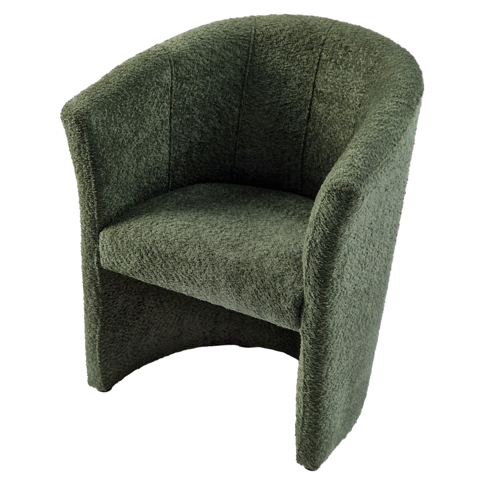 Klubové kreslo, zelená látka Coral, CUBA