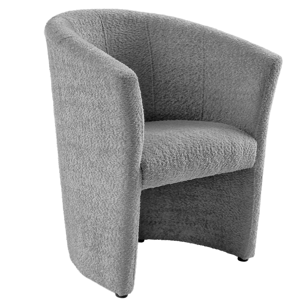 Klubové kreslo, sivá látka Coral, CUBA