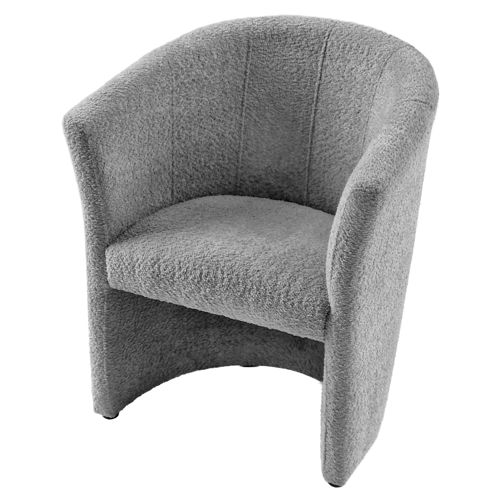 Klubové kreslo, sivá látka Coral, CUBA