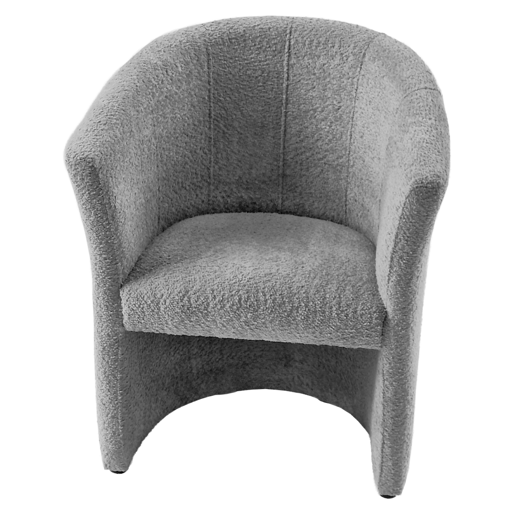 Klubové kreslo, sivá látka Coral, CUBA