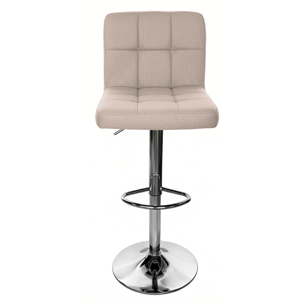 Barová stolička, sivohnedá taupe látka/chróm, KANDY 2 NEW