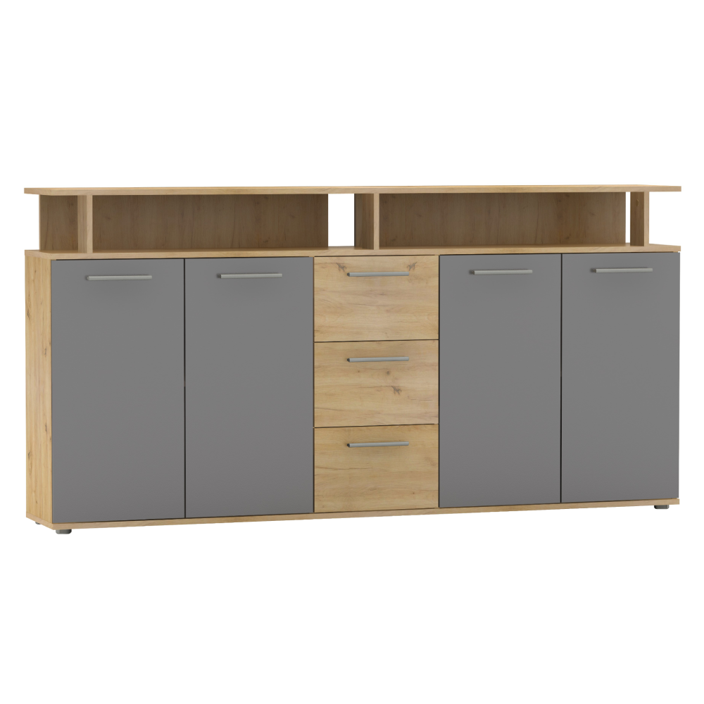 Komoda, dub artisan/grafit, ALBI