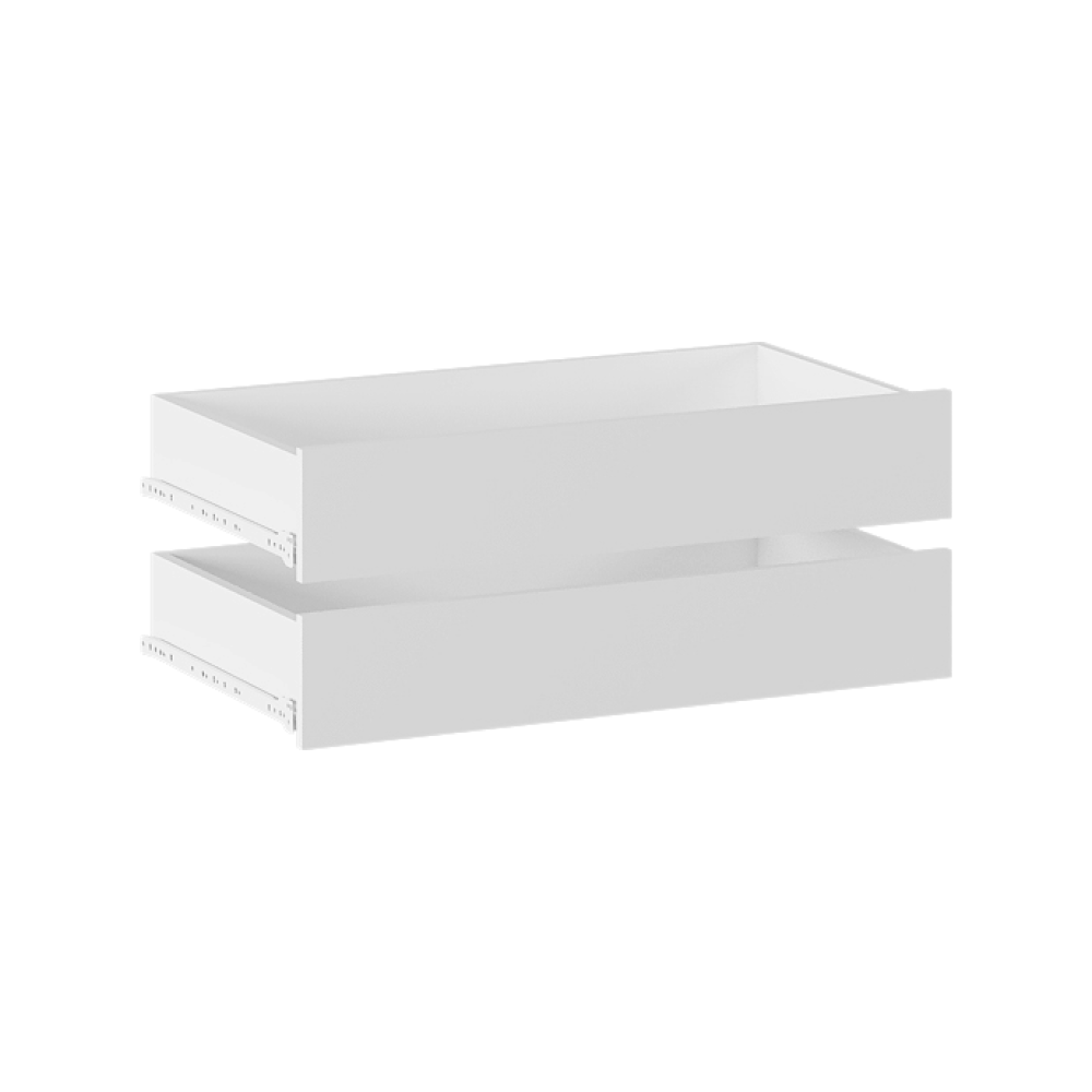 Zásuvky, set 2 ks, bílá, JAMES TYP 6