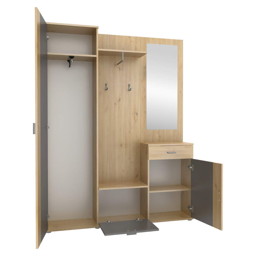 Predsieň, dub artisan/grafit,  AMALIA