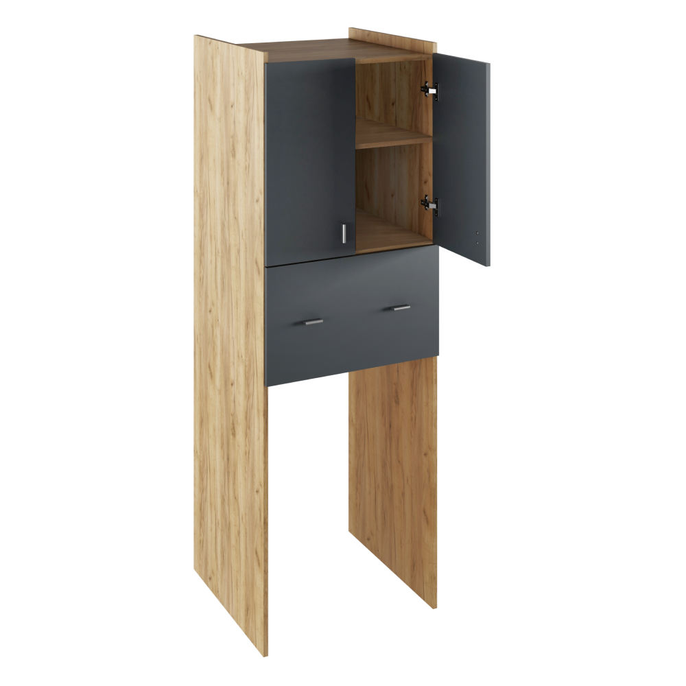 Hlboká skrinka nad práčku, dub artisan/grafit, NATALI TYP 9