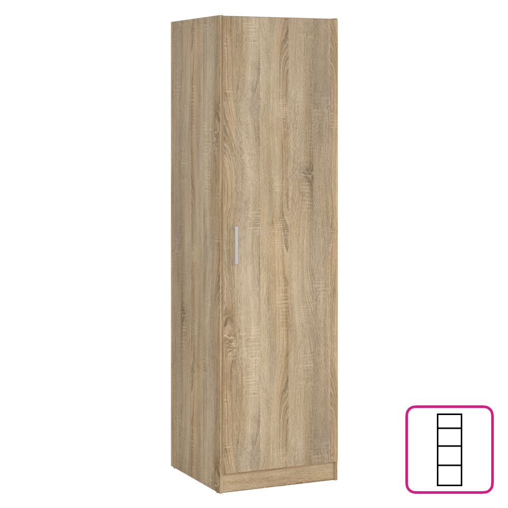 Skříň, policová, dub sonoma, ROMER 1D